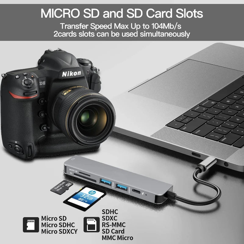 USB C Hub to 4K HDMI-Compatible USB 3.0 2.0 Type C PD Charging Dock for MacBook iPad Samsung S10 Dex TV Mouse Keyboard U Disk