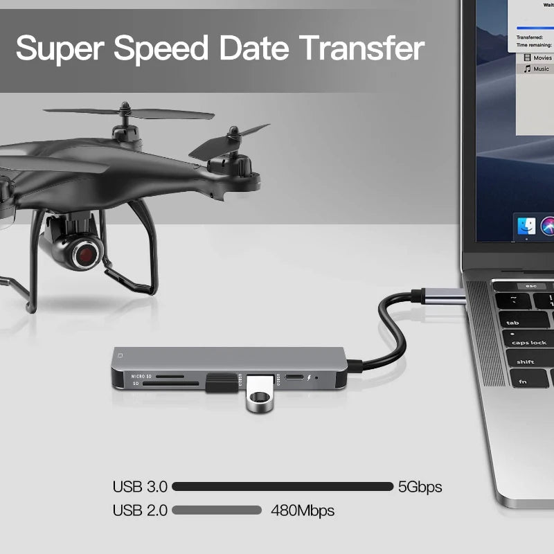 USB C Hub to 4K HDMI-Compatible USB 3.0 2.0 Type C PD Charging Dock for MacBook iPad Samsung S10 Dex TV Mouse Keyboard U Disk